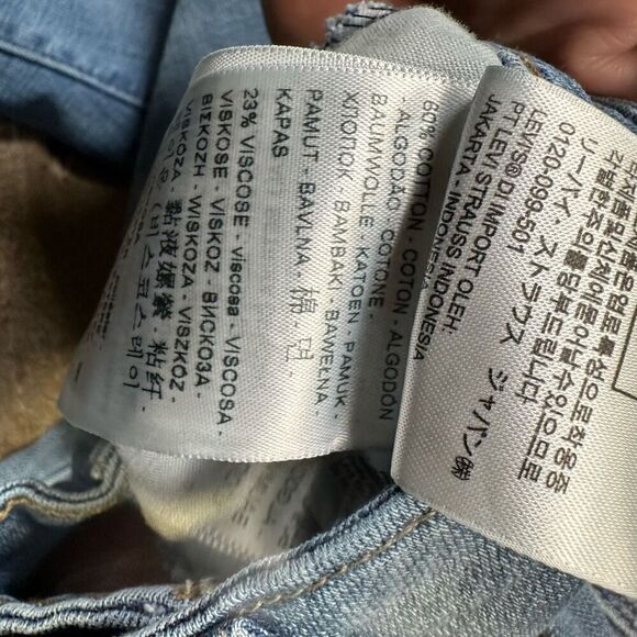 Levi’s 721 Women’s Size 27 High Rise Skinny Jeans Blue Medium Wash Denim Stretch - Picture 5 of 9